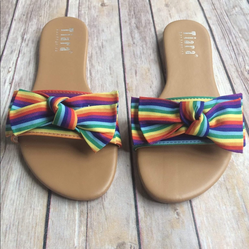 NIB OVER THE RAINBOW SLIDES / FLATS / SHOES